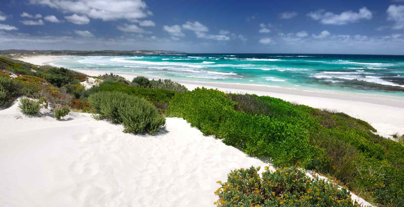 white sandy beach on kangaroo Island
